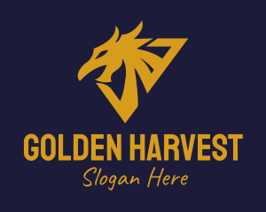 Golden - Golden Eagle Dragon logo design