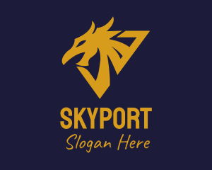 Airport - Golden Eagle Dragon logo design