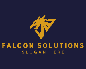 Golden Eagle Dragon logo design