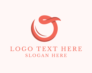 Elegant 3D Ribbon Company Letter O Logo