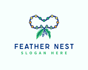 Peacock Feather Beads logo design