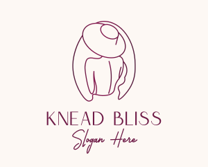 Pink Hat Lady Stylist logo design