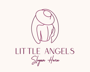 Pink Hat Lady Stylist logo design