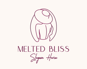 Pink Hat Lady Stylist logo design