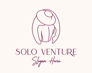 Pink Hat Lady Stylist logo design