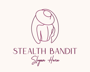 Pink Hat Lady Stylist logo design