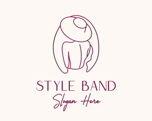 Pink Hat Lady Stylist logo design