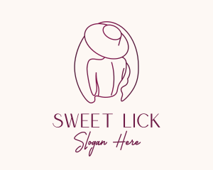 Pink Hat Lady Stylist logo design