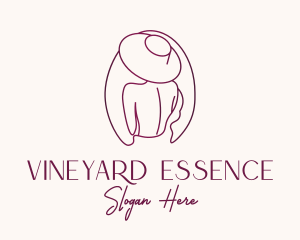 Pink Hat Lady Stylist logo design