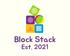 Preschool Toy Blocks logo design