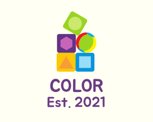 Parenting - Preschool Toy Blocks logo design