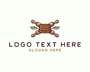 Biscuit - Rolling Pin Cookie logo design
