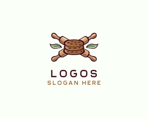 Dessert - Rolling Pin Cookie logo design