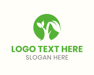 Green Eco Sprout logo design