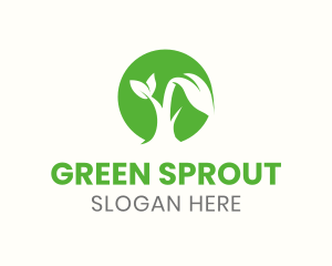 Green Eco Sprout logo design