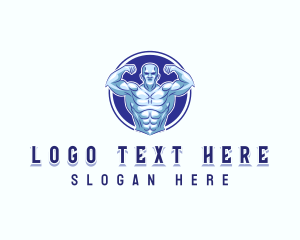 Muscle - Strong Muscle Man logo design