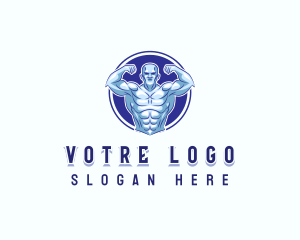 Strong Muscle Man Logo