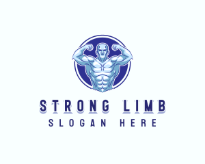 Strong Muscle Man logo design