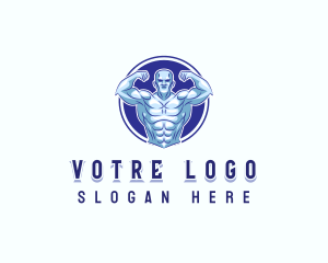 Military Training - Strong Muscle Man logo design