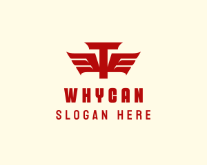 Elegant Aviation Wings Logo