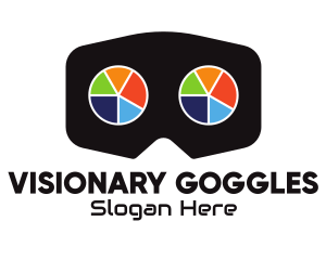 Goggles - Pie Chart Goggles logo design