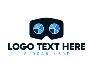 Pie Chart Goggles logo design