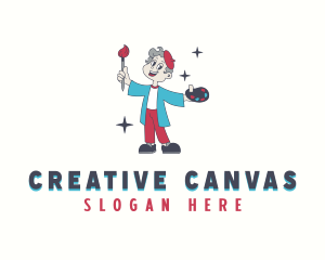 Artist - Cartoon Painter Artist logo design