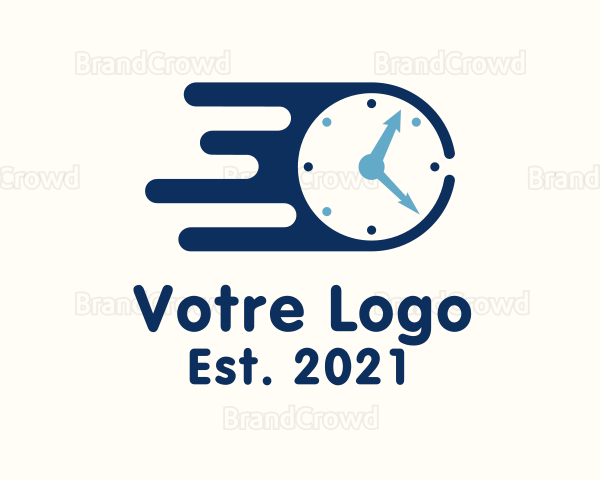 Blue Fast Clock Logo