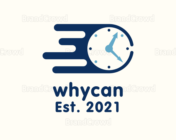 Blue Fast Clock Logo