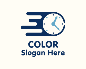 Blue Fast Clock Logo
