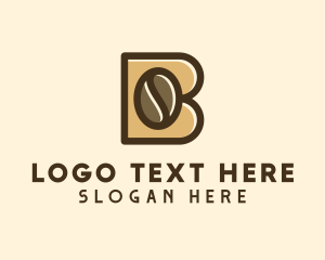 Letter - Letter B Coffee Bean logo design