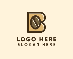 Latte - Letter B Coffee Bean logo design