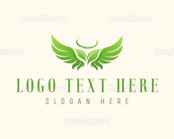 Angel Wings Leaf Logo