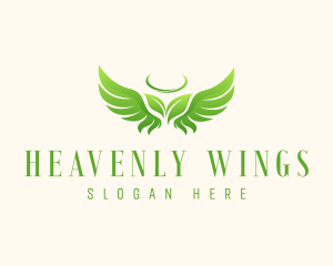 Angel - Angel Wings Leaf logo design