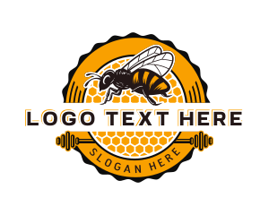 Bee Honeybee Apiary Logo