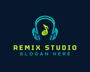 Music Headphones Studio logo design