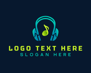 Podcast - Music Headphones Studio logo design