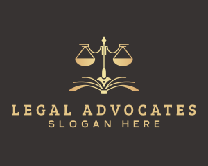 Justice Scale Pen Writing  logo design