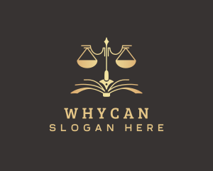 Law School - Justice Scale Pen Writing logo design