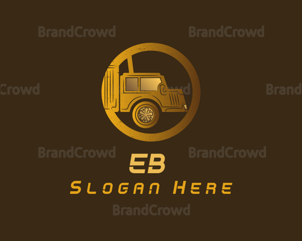 Gold Delivery Truck Logo