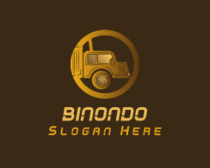 Gold Delivery Truck Logo