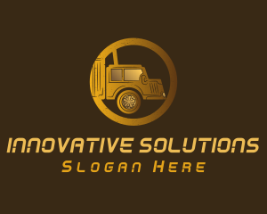 Gold Delivery Truck Logo