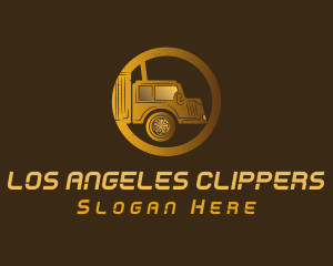 Gold Delivery Truck Logo