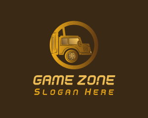 Towing - Gold Delivery Truck logo design