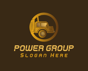 Trailer - Gold Delivery Truck logo design