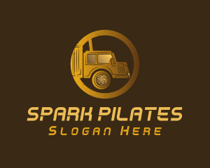 Transportation - Gold Delivery Truck logo design