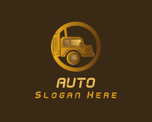 Dispatch - Gold Delivery Truck logo design