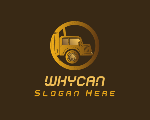 Moving - Gold Delivery Truck logo design