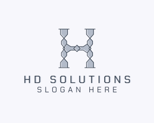 Industrial Steel Fabrication Letter H logo design