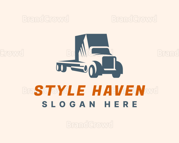 Cargo Truck Logistics Logo